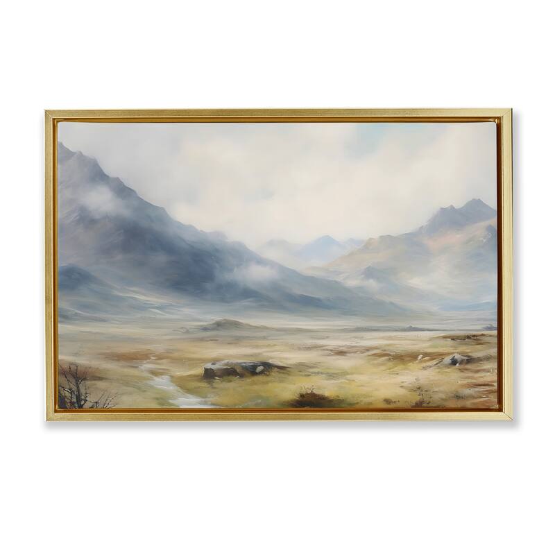 Stupell Faded Mountain Secrets Framed Floater Canvas Wall Art Design By Franklyn Gregory - 31 x 21 - Gold