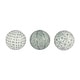 preview thumbnail 3 of 6, Sagebrook Home Set of 3 Ceramic Ball 4" Set of Green and White Decorative Round Table Orbs - 4" x 4" x 4"