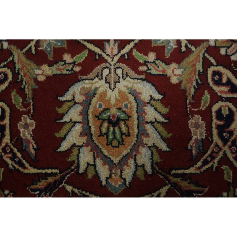 Hand Knotted Oriental 100% Wool Carpet Traditional All-Over Navy Blue & Blues Tabriz Area Rug - 14' 1'' X 9' 9''