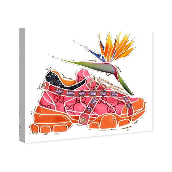 Oliver Gal Italian Built Sneaker Fashion And Glam Wall Art Canvas Print Shoes Pink Orange Overstock 31290562