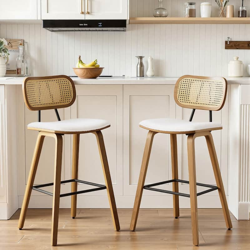 26-Inch Upholstered Counter/ Bar Stools Set of 2 or 3 - 35.1"H x 17.7"W x 19.5"D