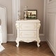preview thumbnail 4 of 16, French Style Nightstand with 2 Drawers Vintage White and Gold Bedside Table for Bedroom Elegant Accent Storage Cabinet
