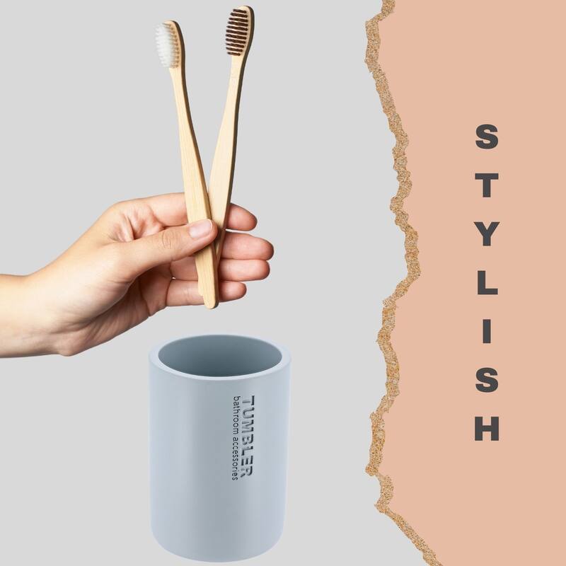 Modern Bathroom Tumbler, Minimalist Design Toothbrush Holder, Versatile Home Organizer