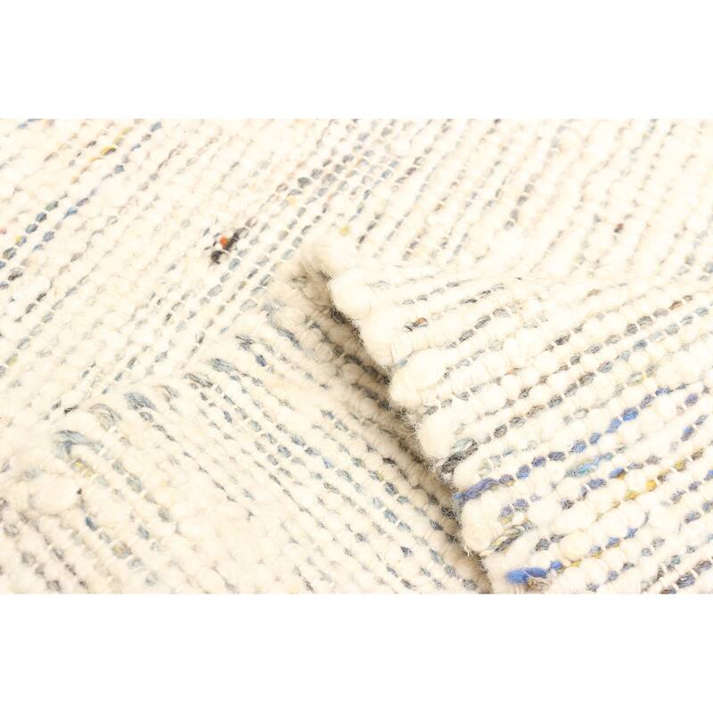 ECARPETGALLERY Braid weave Sienna Cream Wool Rug - 5'0 x 7'8