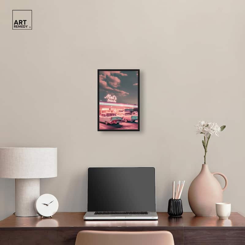 Drive In Stop Canvas by Art Remedy