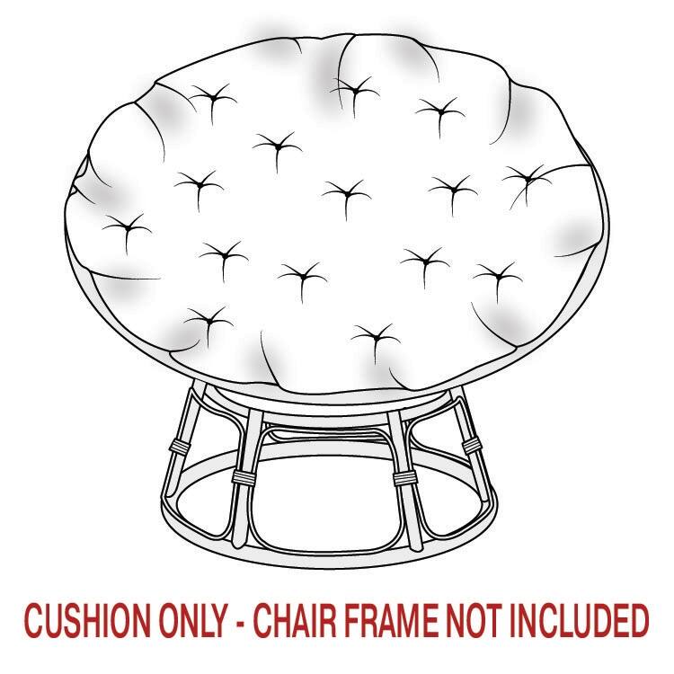 Sorra Home Indoor Textured Papasan Cushion (Cushion Only) - 44 in x 44 in x 4 in