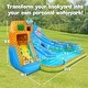 preview thumbnail 2 of 5, Sunny & Fun SpongeBob Deluxe Inflatable Water Slide with Climbing Wall, 2 Slides & Splash Pool - One Size