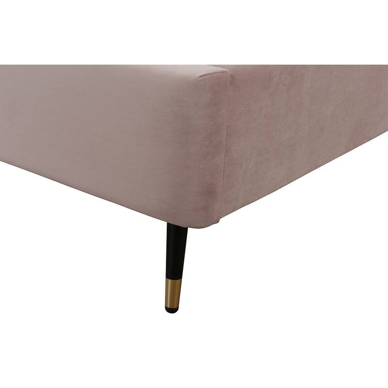 Manhattan Comfort Crosby Modern Velvet Upholstered Bed