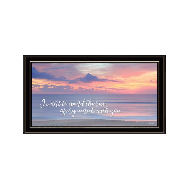 TrendyDecor4U "Rest of My Sunsets II" Framed Print Wall Art - Multi