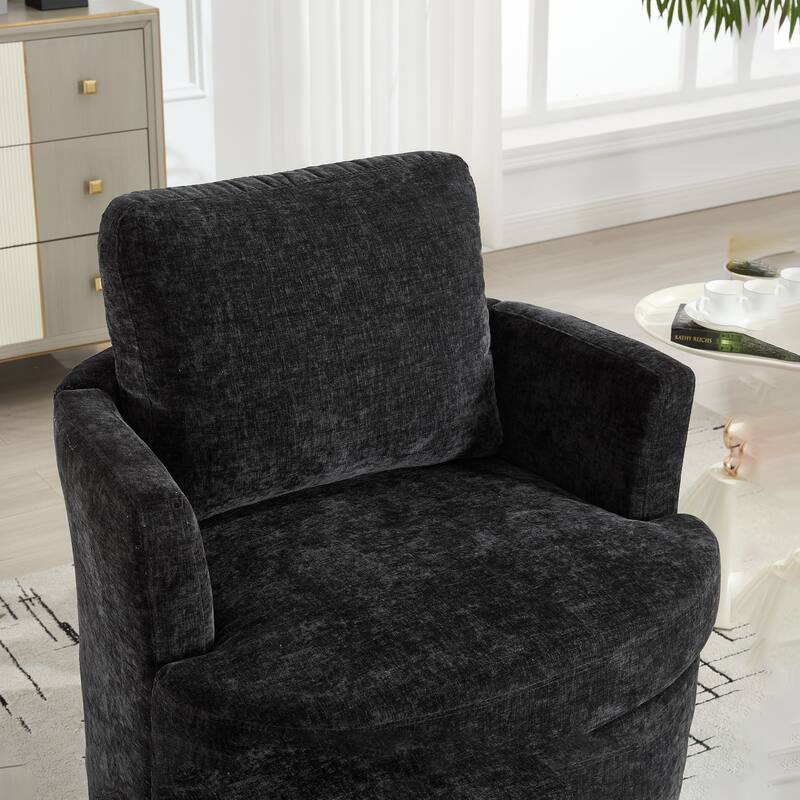 Swivel Chair, Metal 360 Degree Rotating Chassis, Easy To Assemble