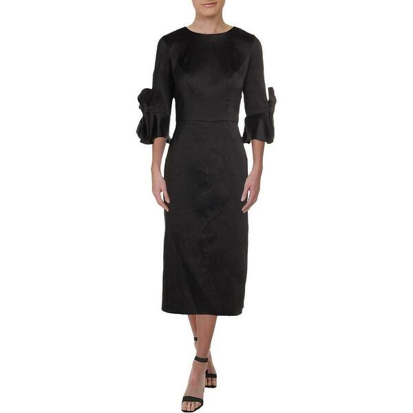 Shop Kay Unger Women S Dress Black Size 2 Bow Bell Sleeve Seam