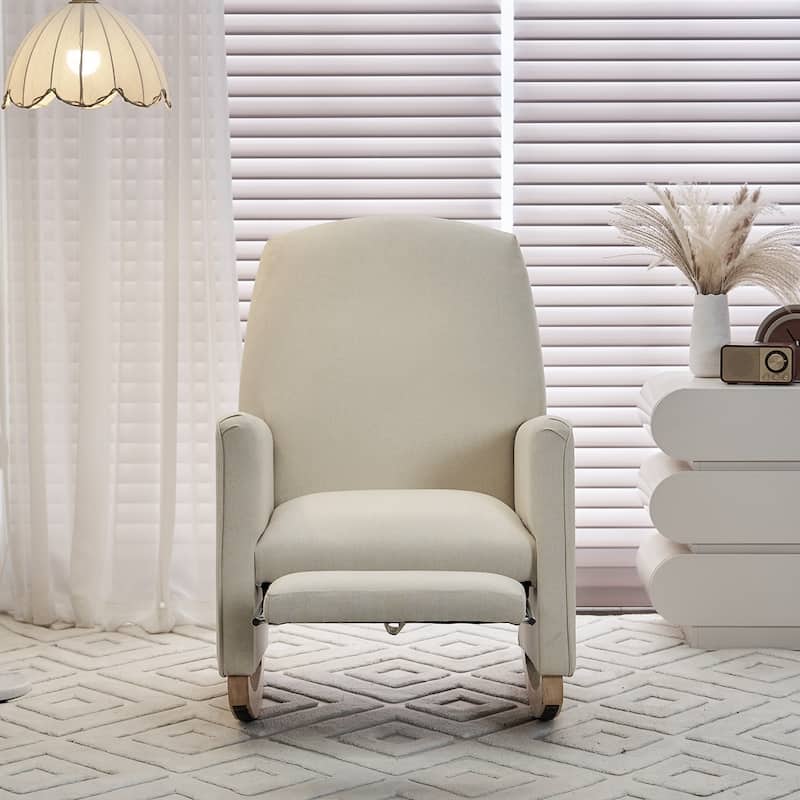 Linen Fabric Rocking Chair