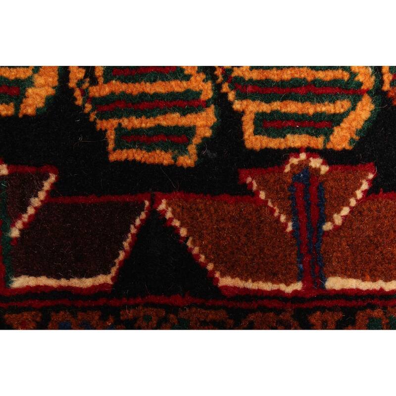 ECARPETGALLERY Hand-knotted Teimani Black Wool Rug - 2'9 x 4'4