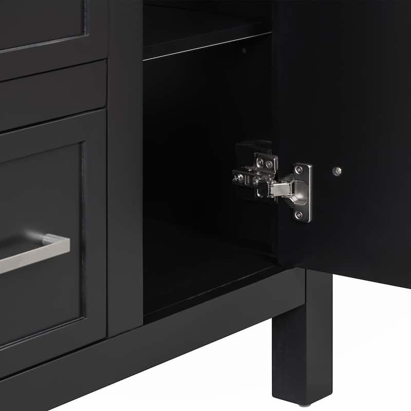 36" Black Bathroom Vanity(Sink not included)