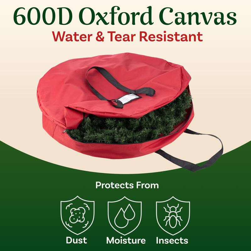 Tiny Tim Totes Premium Holiday Christmas Wreath Storage 36" Wreaths