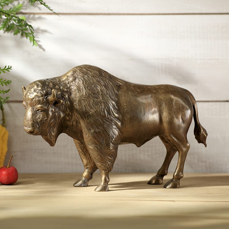 Spi Prairie Majesty Buffalo Bision 7" X 11" X 4" 5.25 Lbs. Brass - 7 X 11 X 4 inches