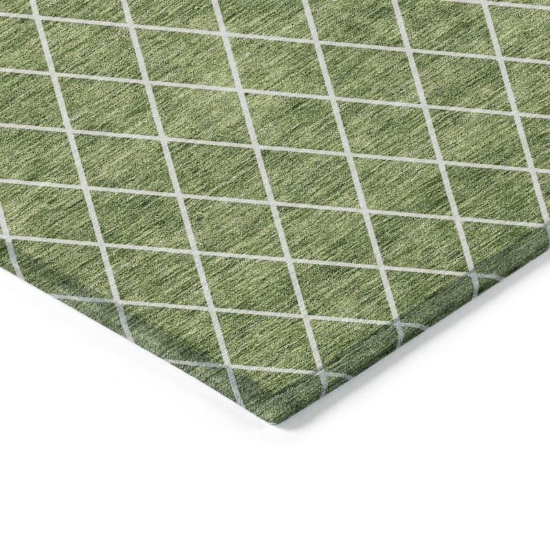 HomeRoots Geometric Transitional Rectangle Outdoor Rug