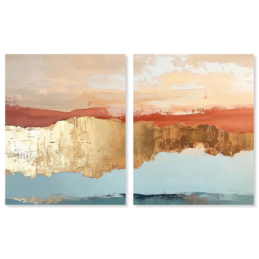 Earthy Glow III Canvas Set of 2 by Art Remedy, Gallery Wrapped