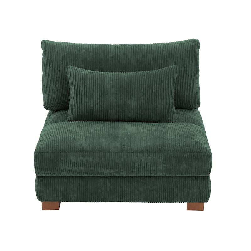 Modern Upholstered Armless Chair Accent Chair