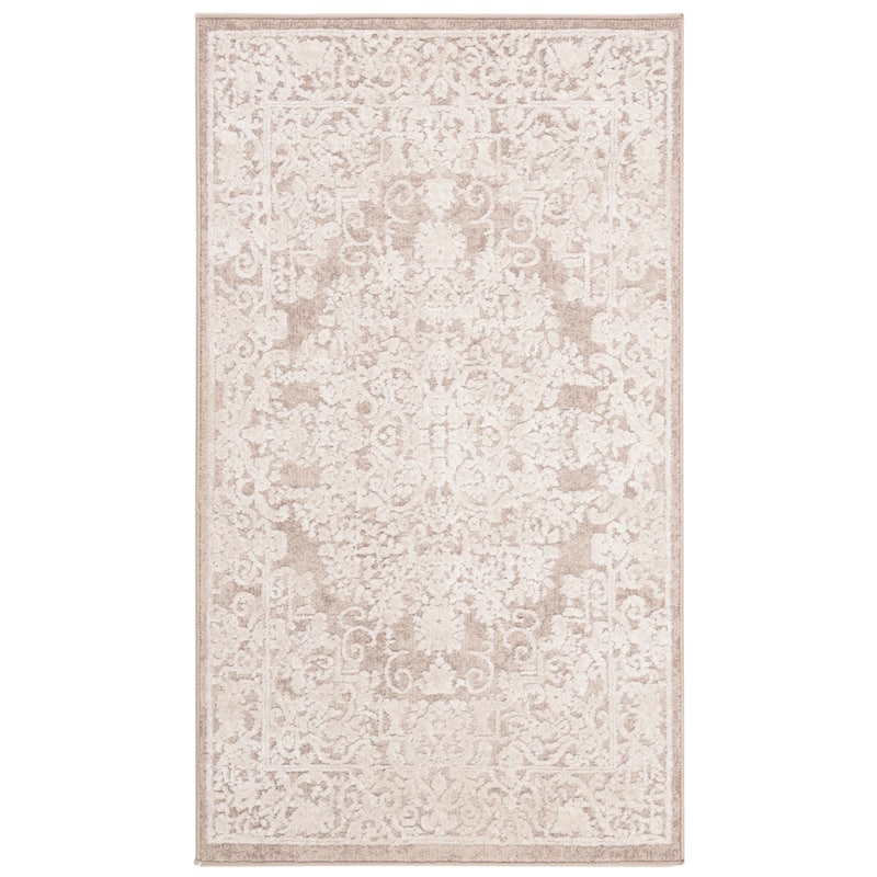 SAFAVIEH Reflection Euna Charming Oriental Rug - 2'3" x 16' Runner - Beige/Cream