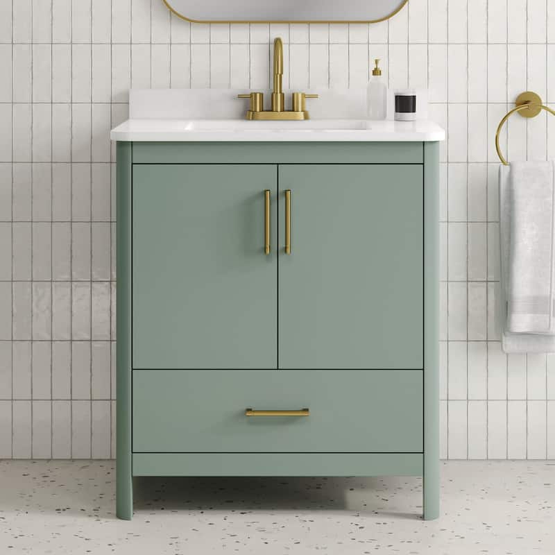 Miseno MV-HOBA30-15VVAR Hobart 30" Free Standing Single Basin Vanity - Sage Green