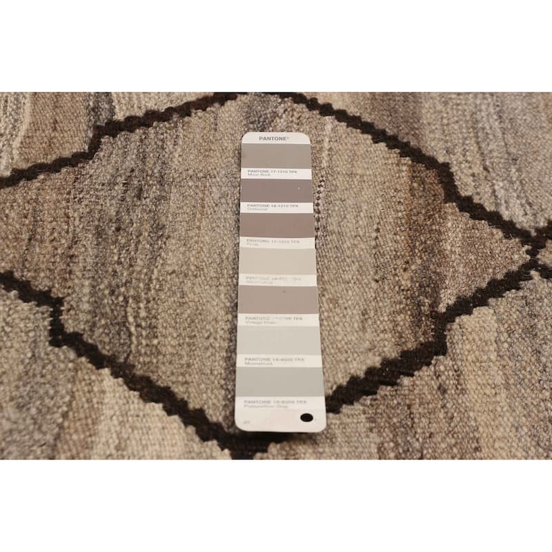 Sivas Taupe Kilim 6'1" x 7'10" - 6'1 x 7'10