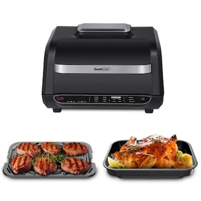7-in-1 Indoor Electric Grill Air Fryer Family Large Capacity Pizza and Cyclone Grill Technology Countertop Grill