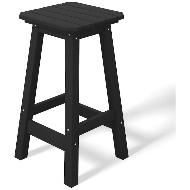 Polytrends Laguna Hdpe All Weather Outdoor Patio 24" Square Counter Stool