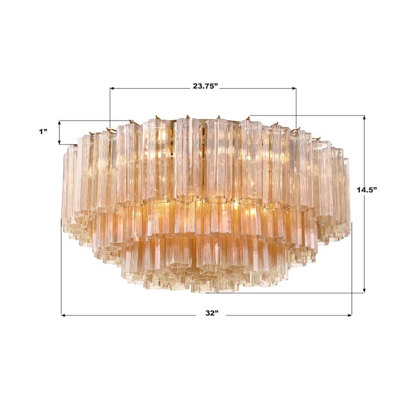 Crystorama Lighting Group ADD-331-AM Addis 16 Light 32" Wide Flush
