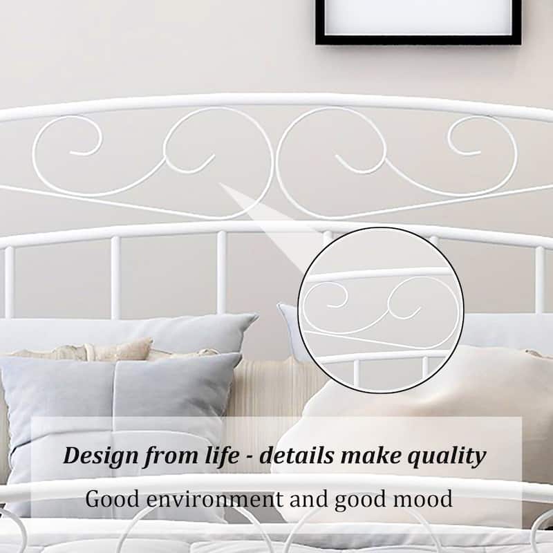Alazyhome Traditional Metal 4-post Canopy Bed Frame