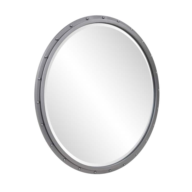 Allan Andrews Metal Framed Industrial Mirror with Rivet Details