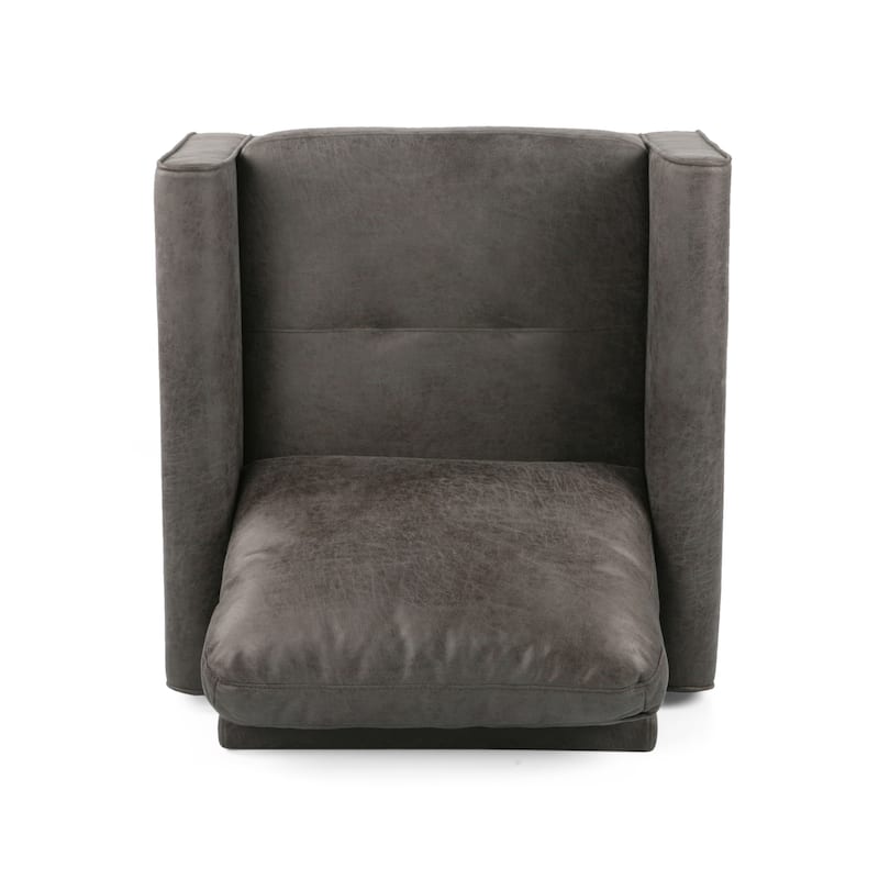 Modern 31" Microfiber Club Chair with Tapered Legs and Thick Seat Cushions