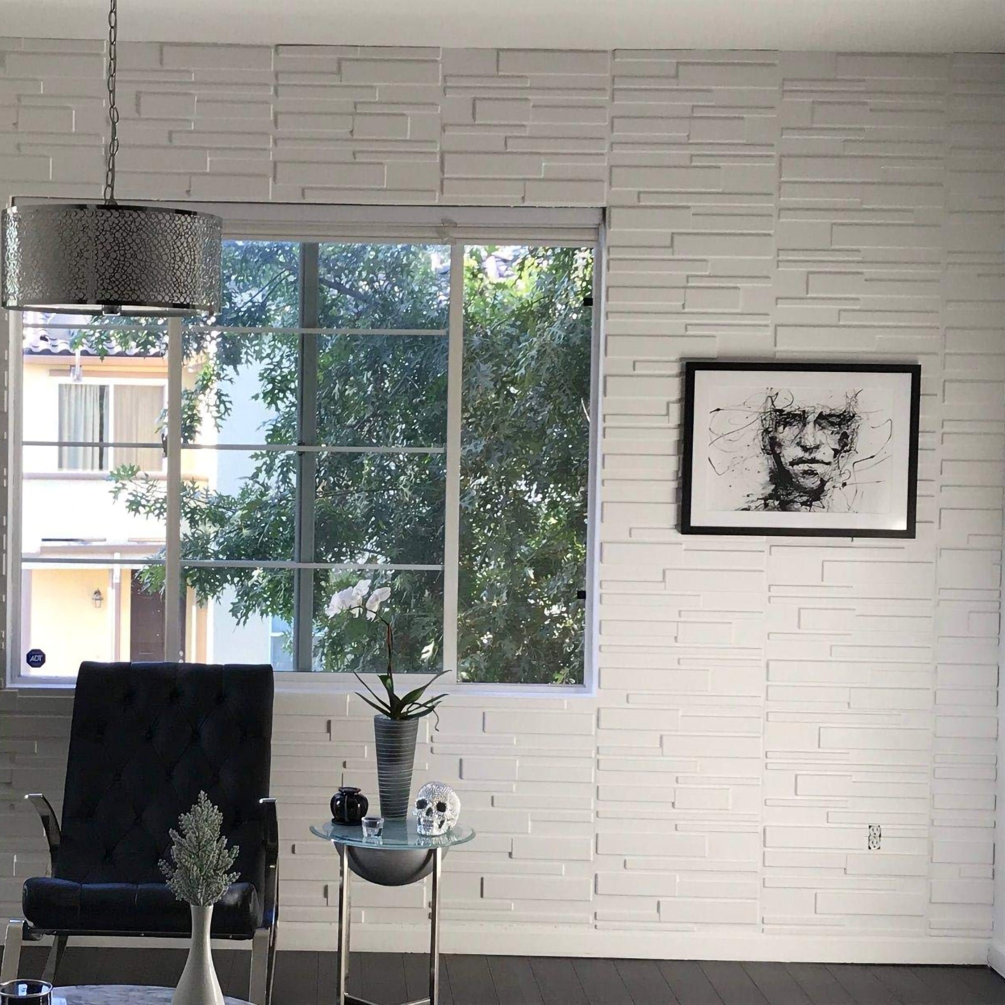 Shop Art3d 3d Wall Panels Pvc Crossed Lines Design 32 Sq Ft