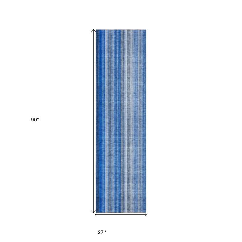 Elle Stripe Weather Resistant Timeless Fusion Outdoor Rug