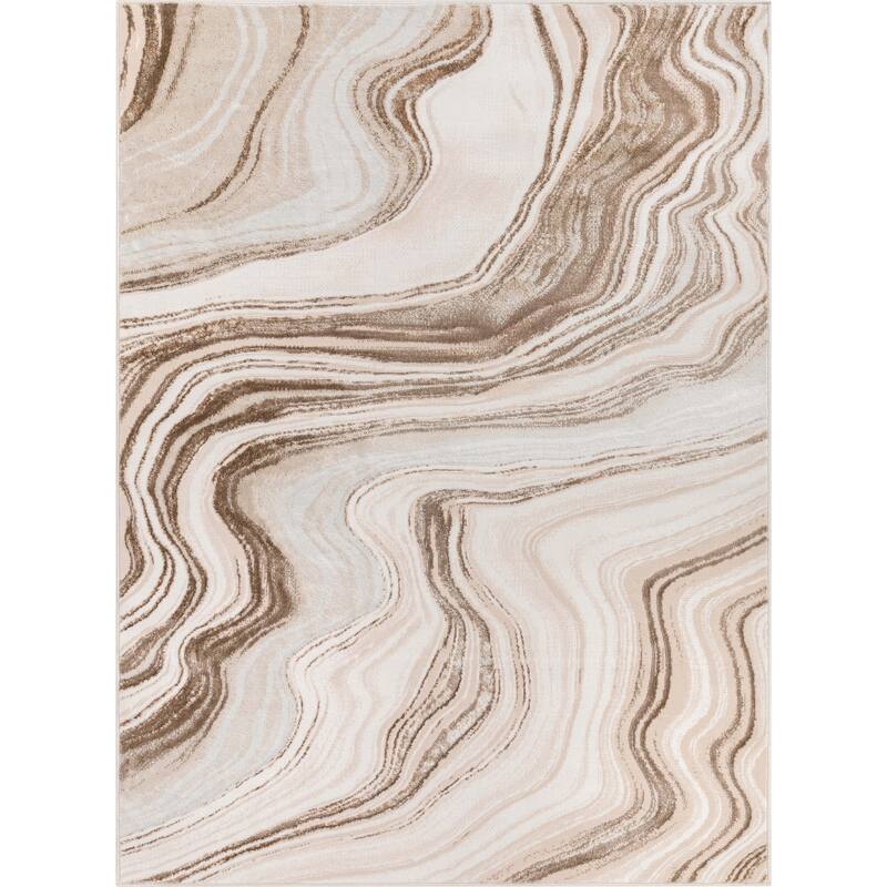 Well Woven Fairmont Warren Modern Abstract Area Rug - 9' 3" x 12' 6" - Ivory