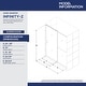 preview thumbnail 4 of 29, DreamLine Infinity-Z 36 in. D x 48 in. W x 76 3/4 in. H Sliding Shower Door, Shower Base and Backwall Kit