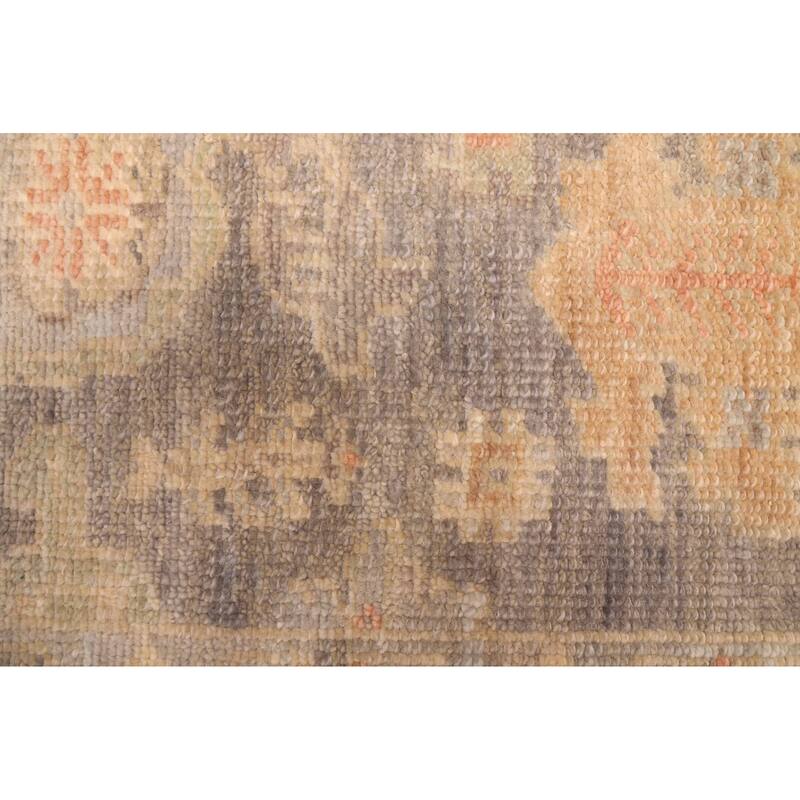 ECARPETGALLERY Hand-knotted Kavya Oushak Dark Grey Wool Rug - 5'11 x 8'10