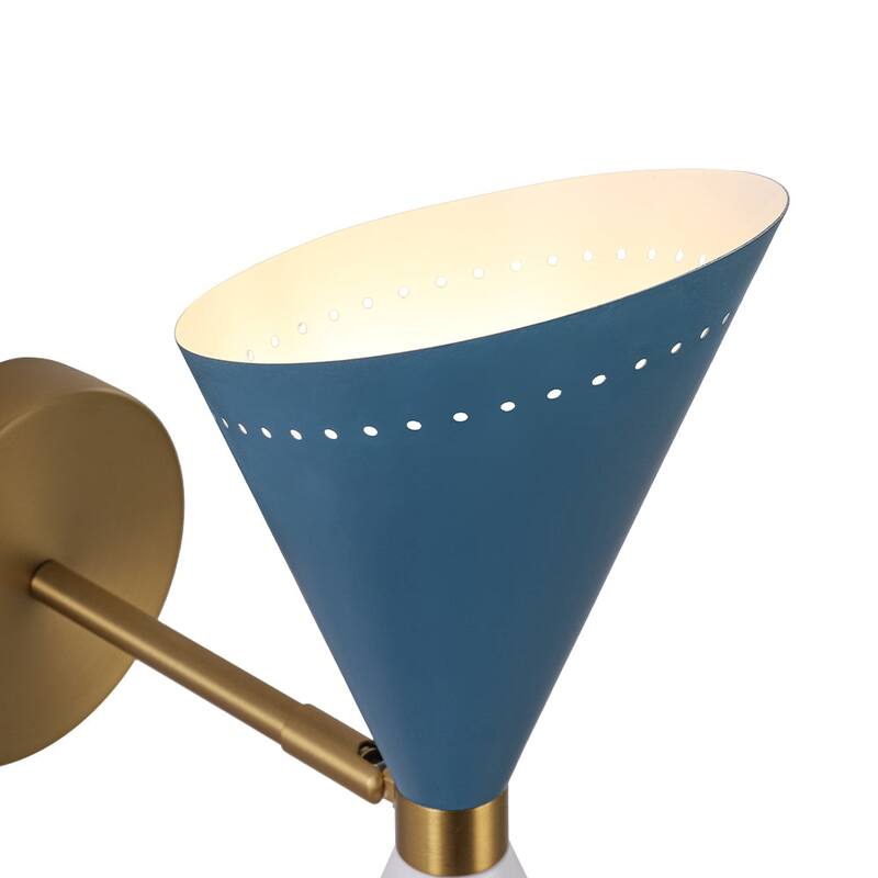 Modern Stylish 2-Light Colorblock Hourglass Bathroom Wall Lamp