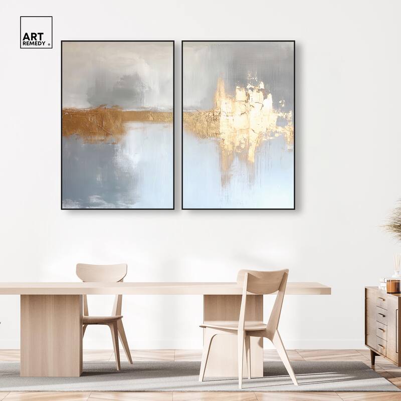 Serenity in Gold I Canvas Set of 2 by Art Remedy