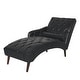 preview thumbnail 12 of 27, Chaise Lounge Arm Chair with Pillow and Wood Legs,Accent Soft Chair with Tufted Back and Arm,Upholstered Chaise Couch Chair
