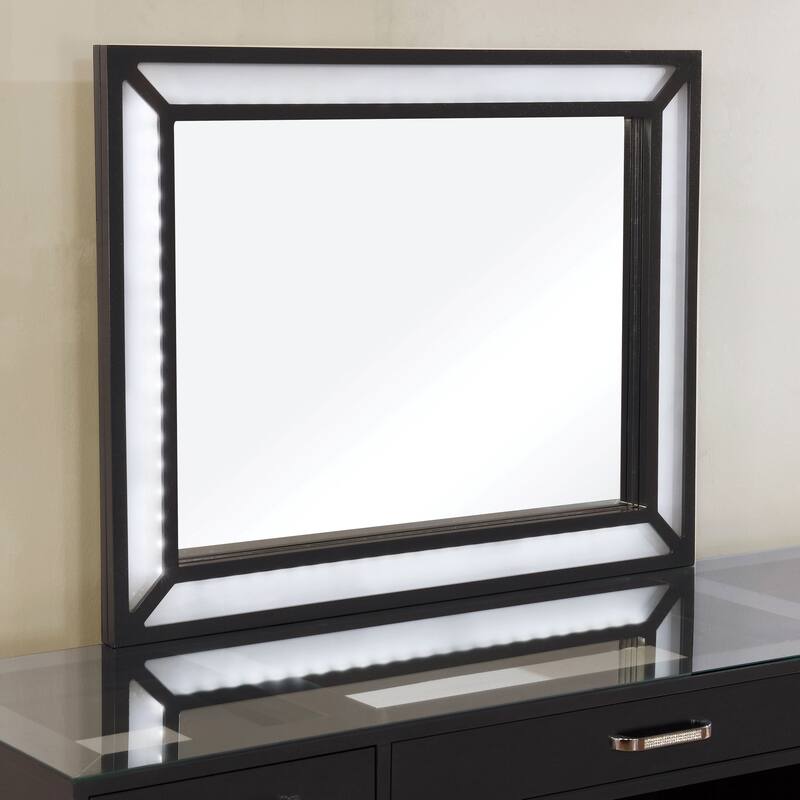 Furniture of America Zehr Contemporary Solid Wood 6-Drawer 3-Piece Makeup Vanity Set