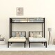 preview thumbnail 2 of 7, Twin Xl over Twin & Twin Bunk Bed Metal Triple Bunk Bed, Convertible to 3 Beds