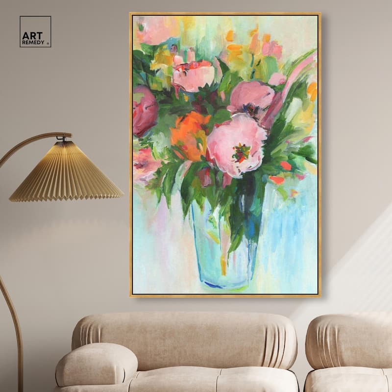 Charming Bouquet Canvas by Art Remedy