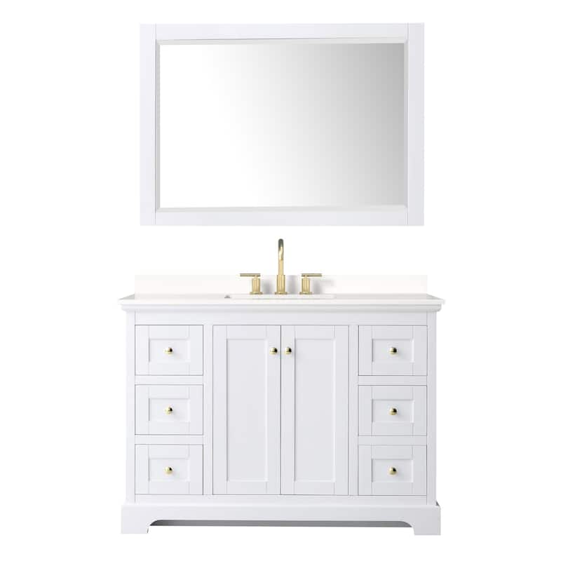 Wyndham Collection WCV232348S-QTZ-US3M46 Avery 48" Free Standing