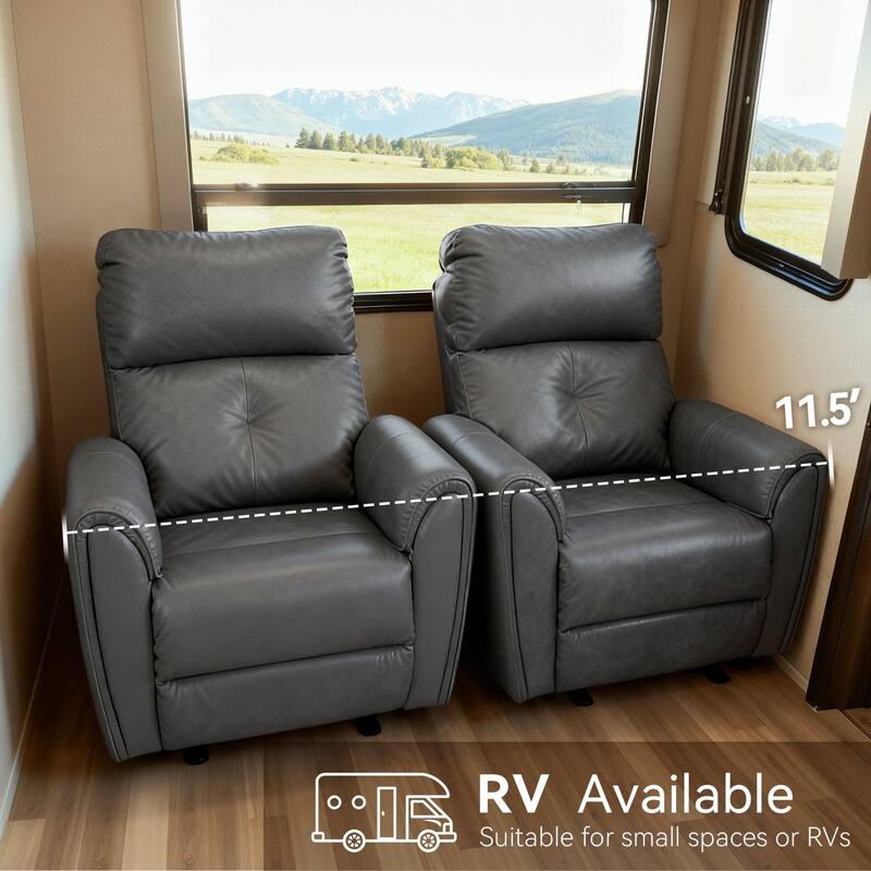 MCombo Power Small Recliners, Modern Zero Wall Hugger Recliners Chair with Lumbar Support, USB and Charging Ports, FSC Certified