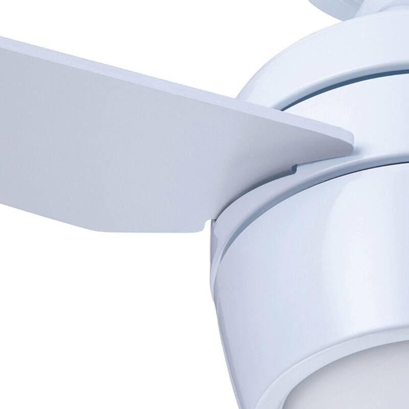 52" Honeywell Eamon Bright White Modern Indoor LED Ceiling Fan with Light, Remote Control