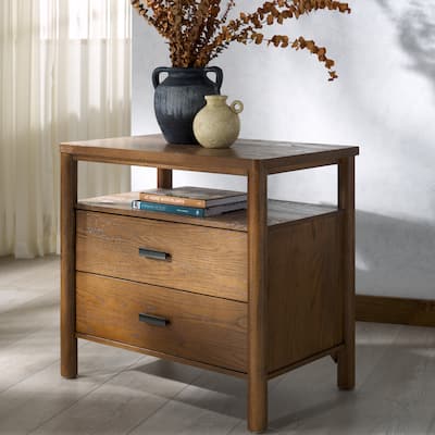 SAFAVIEH Couture Jaylessa 2 Drawer Wood Nightstand
