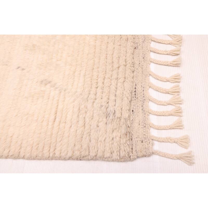 ECARPETGALLERY Hand-knotted Looma Cream Wool Rug - 8'3 x 10'3