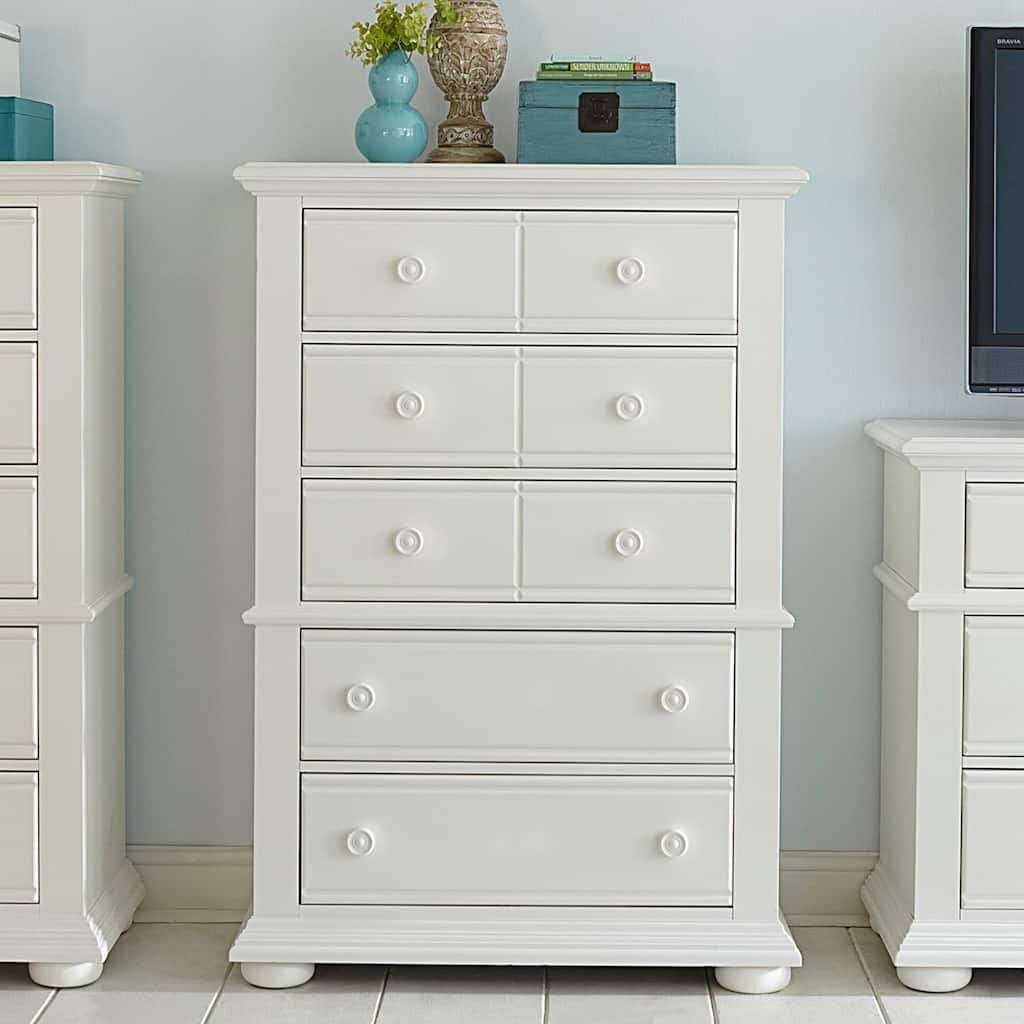Summer House I Oyster White 5 Drawer Chest