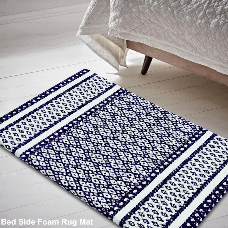 Woven Cotton Anti-Fatigue Anti-Skid Cushioned Mats - Versatile Comfort for Kitchen, Doormat, and Bathroom